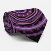 Blue Pink Lilac Mandala Krawatte (Gerollt)