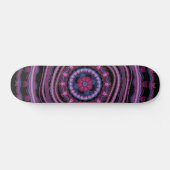 Blue Pink Lilac Mandala Skateboard (Horizontal)