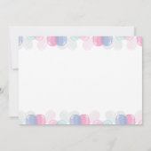 Blue Pink Little Teddy Bear Baby Dusche Einladung (Rückseite)