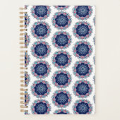 Blue Pink Mandala Pattern Boho Planer (Vorderseite)