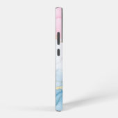 Blue Pink Marble with Gold Veins – Elegant Design Samsung Galaxy Hülle (Rechte Seite)