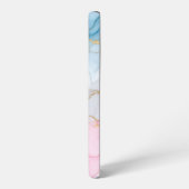 Blue Pink Marble with Gold Veins – Elegant Design Samsung Galaxy Hülle (Linke Seite)