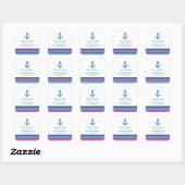 Blue Pink Nautical Anchor Save the Date Stickers (Blatt)
