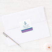 Blue Pink Nautical Anchor Save the Date Stickers (Umschlag)