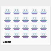 Blue Pink Nautical Seashells Danke Stickers (Blatt)