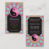 Blue Pink New Age Balance Lifestyle Coach Visitenkarte (Vorne/Hinten)