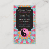 Blue Pink New Age Balance Lifestyle Coach Visitenkarte (Rückseite)