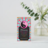 Blue Pink New Age Balance Lifestyle Coach Visitenkarte (Stehend Vorderseite)