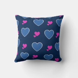 Blue Pink Niedlich gemütlich Modernes Romantisches Kissen