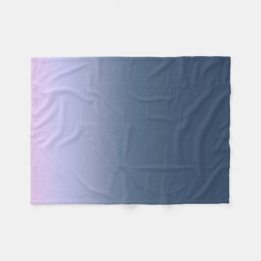 Blue-pink Ombre . Fleecedecke (Vorderseite (Horizontal))