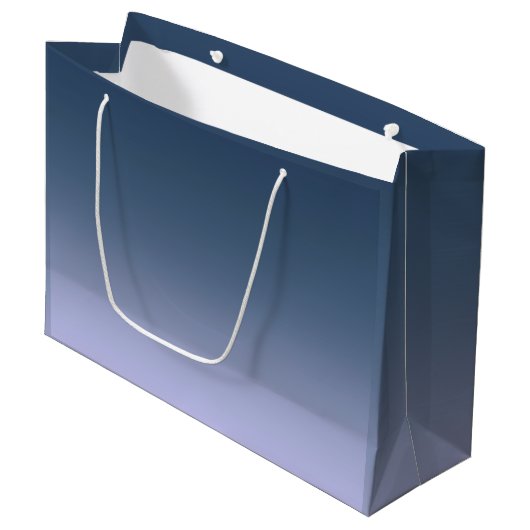 Blue-pink Ombre . Große Geschenktüte (Vorderseite Schrägansicht)