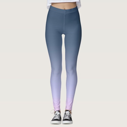 Blue-pink Ombre . Leggings (Vorderseite)