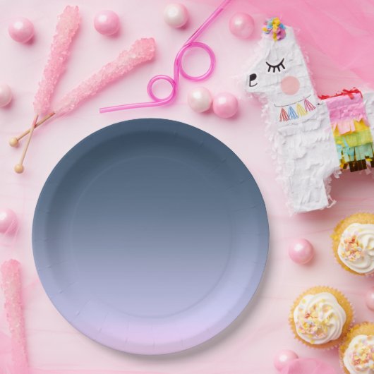 Blue-pink Ombre . Pappteller (Party)