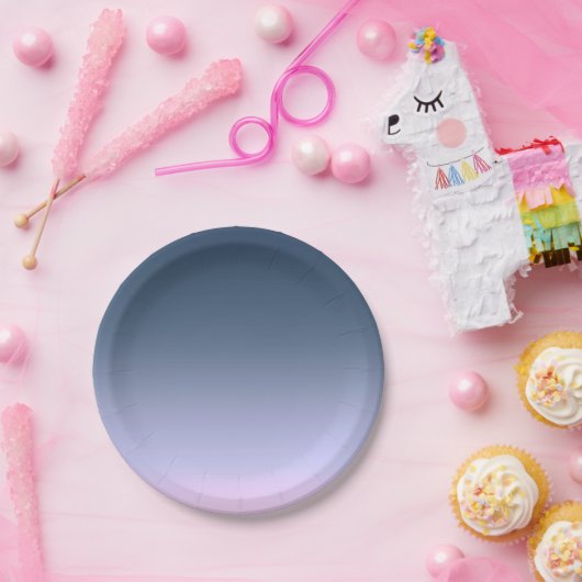 Blue-pink Ombre . Pappteller (Party)
