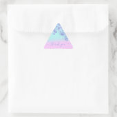 Blue Pink Ombré Triangle Glitzer Bridal BIRTHDAY Dreieckiger Aufkleber (Tasche)
