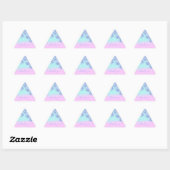 Blue Pink Ombré Triangle Glitzer Bridal BIRTHDAY Dreieckiger Aufkleber (Blatt)