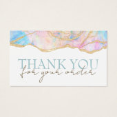 Blue Pink Opal danke Ihnen Discount Card (Vorderseite)