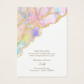 Blue Pink Opal Halskette Display Karte (Rückseite)