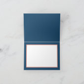 Blue Pink Orange Dahlias Floral Bouquet Vielen Dan Karte (Innenseite)