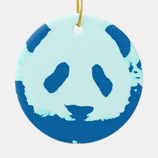 Blue Pink Panda Weihnachtsbaum Ornament (Vorne)