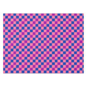 Blue Pink Purple Checkered Pattern Design  Tischdecke (Vorderseite (Horizontal))