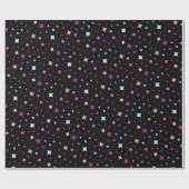 Blue Pink Purple Stars Cosmic Space. Geschenkpapier (Flach)