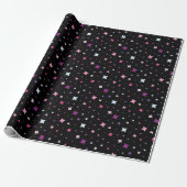 Blue Pink Purple Stars Cosmic Space. Geschenkpapier (Ungerollt)