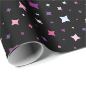 Blue Pink Purple Stars Cosmic Space. Geschenkpapier (Rolleneckpunkt)