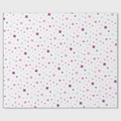 Blue Pink Purple Stars Cosmic Space. Geschenkpapier (Flach)