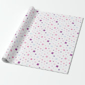 Blue Pink Purple Stars Cosmic Space. Geschenkpapier (Ungerollt)