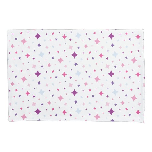 Blue Pink Purple Stars Cosmic Space. Kissenbezug (Vorderseite)