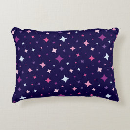 Blue Pink Purple Stars Cosmic Space Night Sky. Dekokissen