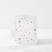 Blue Pink Purple Stars Cosmic Space Night Sky. Mattglastasse (Vorderseite Links)