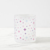 Blue Pink Purple Stars Cosmic Space Night Sky. Mattglastasse (Mittel)