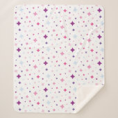 Blue Pink Purple Stars Cosmic Space. Sherpadecke (Vorderseite)