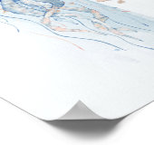Blue & Pink Qualle Ocean Themed Aquatic Poster (Ecke)