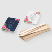 Blue Pink Roses Blume Bouquet Floral Wedding Fächer (Non-assembled)