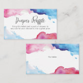 Blue Pink Splash Aquarell Windschutzscheibe Raffel Begleitkarte (Vorne/Hinten)