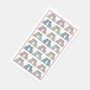Blue Pink Staffordshire Dogs Ginger Jars Jar Serviette
