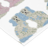 Blue Pink Staffordshire Dogs Ginger Jars Jar Tischdecke (Schrägansicht)