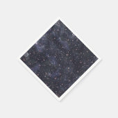 Blue & Pink Starry Night Sky Celestial Baby Dusche Serviette (Ecke)