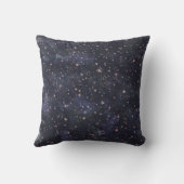 Blue & Pink Starry Night Sky Celestical Whimsical Kissen (Rückseite)