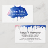 Blue Pink Tropfen Shirt Bekleidung Visitenkarte (Vorne/Hinten)