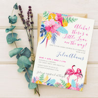 Blue Pink Tropical Wild Forest Baby Dusche