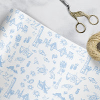 Blue Pink und Green Charleston Toile