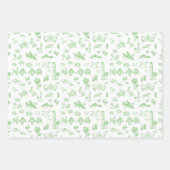 Blue Pink und Green Charleston Toile Geschenkpapier Set (Vorderseite 3)