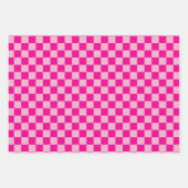 Blue Pink und Lila Checkerboard Multi Geschenkpapier Set (Vorderseite 2)