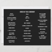 Blue Pink Watercolor Blume Hochzeitsprogramm Flyer (Rückseite)