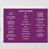 Blue Pink Watercolor Blume Hochzeitsprogramm Flyer (Rückseite)