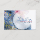 Blue Pink Watercolor Creative Coach Entrepreneure Visitenkarte (Rückseite)
